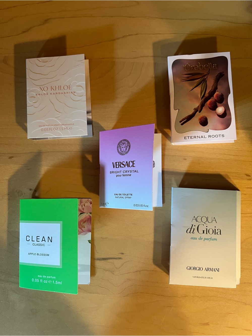 Luxury fragrance samples